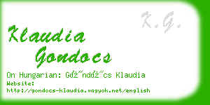 klaudia gondocs business card